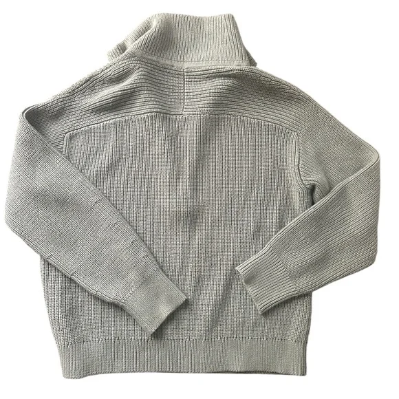 Everlane Women's Sage Green Half Zip Organic Cotton Oversize Sweater XXS - Picture 2 of 5